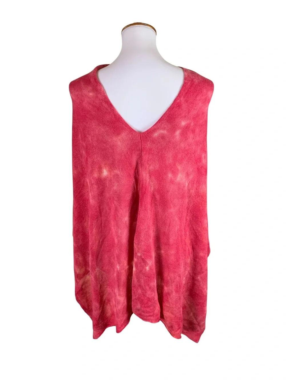 Claudia Nichole Pink Silk Cashmere Poncho OS NWT Lightweight Knit Wrap